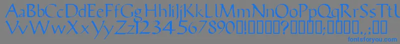 Vicissk Font – Blue Fonts on Gray Background