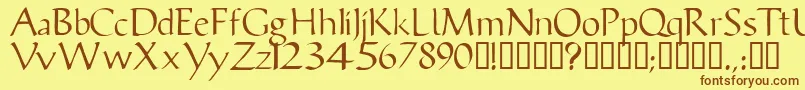 Vicissk Font – Brown Fonts on Yellow Background