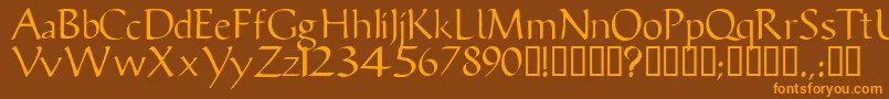 Vicissk Font – Orange Fonts on Brown Background