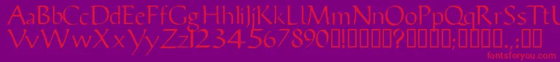 Vicissk Font – Red Fonts on Purple Background