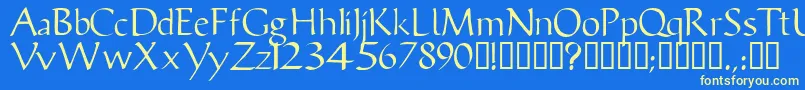 Vicissk Font – Yellow Fonts on Blue Background
