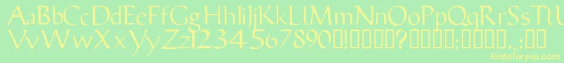 Vicissk Font – Yellow Fonts on Green Background