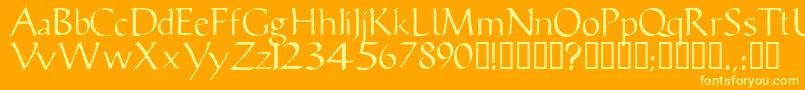 Vicissk Font – Yellow Fonts on Orange Background