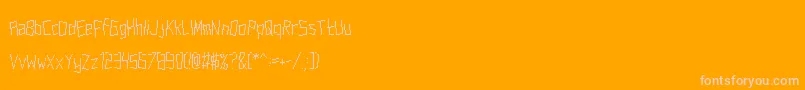 Police AardvarkCwmType – polices roses sur fond orange