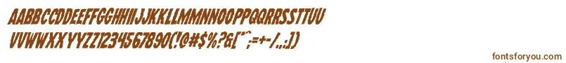 Wolfbrotherssuperital-fontti – ruskeat fontit valkoisella taustalla