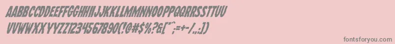 フォントWolfbrotherssuperital – ピンクの背景に灰色の文字