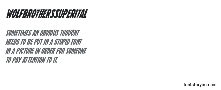 Wolfbrotherssuperital Font