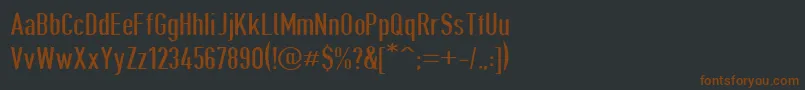 Giveahootdp-fontti – ruskeat fontit mustalla taustalla