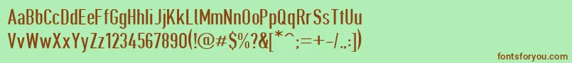 Giveahootdp Font – Brown Fonts on Green Background