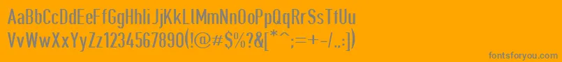 Saiba mais sobre a fonte Giveahootdp Fonte Giveahootdp – fontes cinzas em um fundo laranja