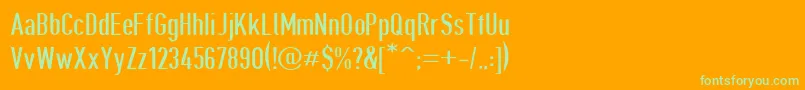 Giveahootdp Font – Green Fonts on Orange Background