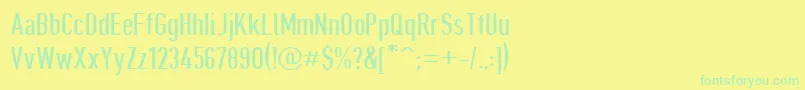 Giveahootdp Font – Green Fonts on Yellow Background