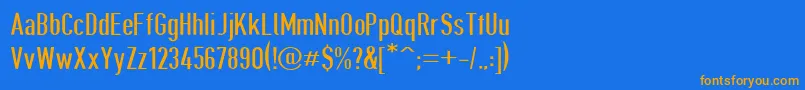 Giveahootdp Font – Orange Fonts on Blue Background