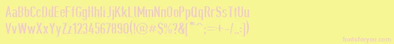 Giveahootdp Font – Pink Fonts on Yellow Background