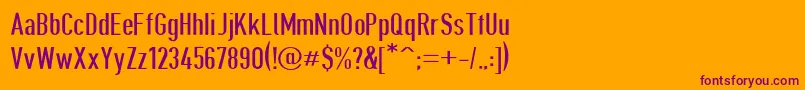 Giveahootdp Font – Purple Fonts on Orange Background