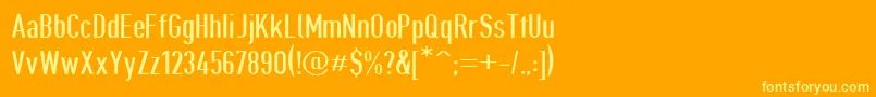 Giveahootdp Font – Yellow Fonts on Orange Background