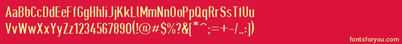 Giveahootdp Font – Yellow Fonts on Red Background