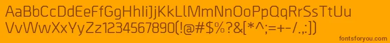 Police BordaMedium – polices brunes sur fond orange