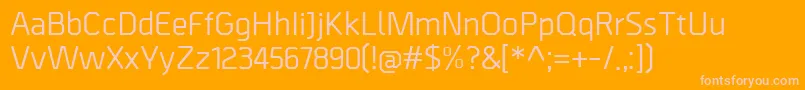 Czcionka BordaMedium – różowe czcionki na pomarańczowym tle