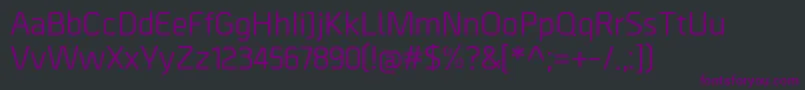 Fonte BordaMedium – fontes roxas em um fundo preto