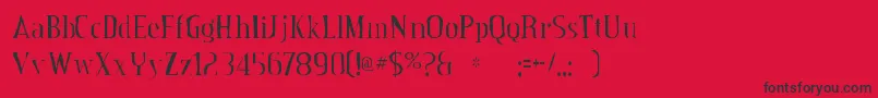 Creditvalleygaunt Font – Black Fonts on Red Background