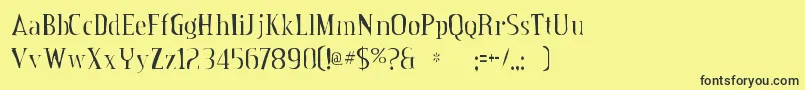 Creditvalleygaunt Font – Black Fonts on Yellow Background