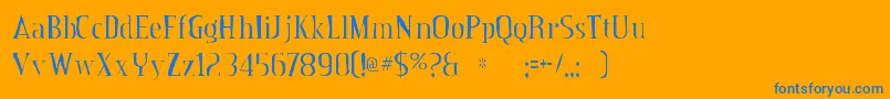 Creditvalleygaunt Font – Blue Fonts on Orange Background