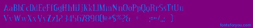 Creditvalleygaunt Font – Blue Fonts on Purple Background