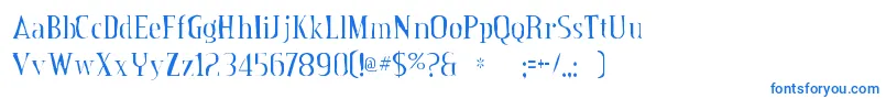 Creditvalleygaunt Font – Blue Fonts on White Background