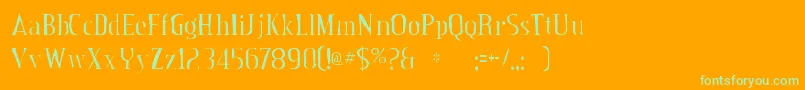 Creditvalleygaunt Font – Green Fonts on Orange Background