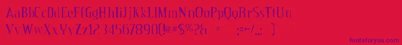 Creditvalleygaunt Font – Purple Fonts on Red Background