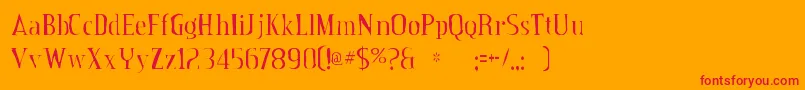 Creditvalleygaunt Font – Red Fonts on Orange Background