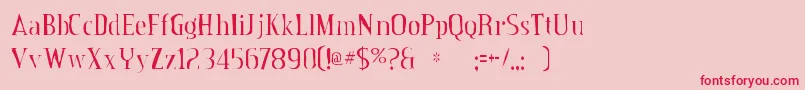 Creditvalleygaunt Font – Red Fonts on Pink Background