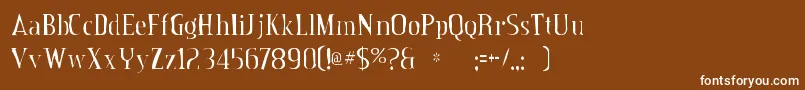 フォントCreditvalleygaunt – 茶色の背景に白い文字