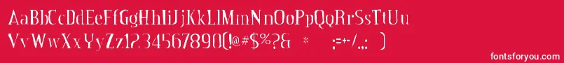 Creditvalleygaunt Font – White Fonts on Red Background