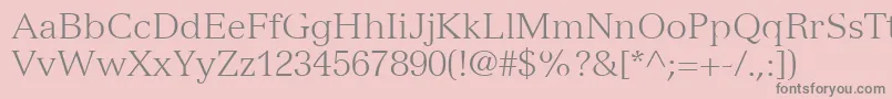 VersaillesLt45Light Font – Gray Fonts on Pink Background