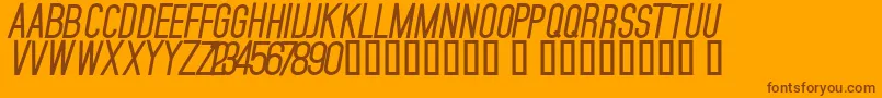 MojaveBoldSlanted Font – Brown Fonts on Orange Background