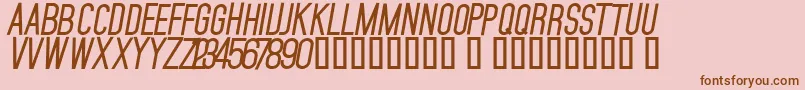 MojaveBoldSlanted Font – Brown Fonts on Pink Background