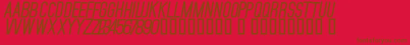 MojaveBoldSlanted Font – Brown Fonts on Red Background