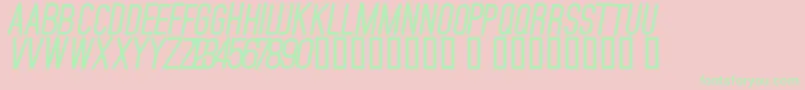 フォントMojaveBoldSlanted – ピンクの背景に緑の文字