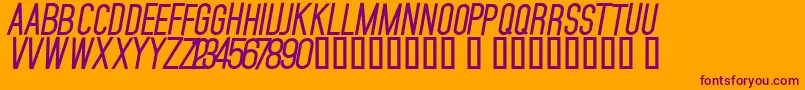 MojaveBoldSlanted Font – Purple Fonts on Orange Background