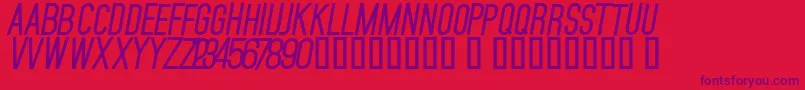 MojaveBoldSlanted Font – Purple Fonts on Red Background