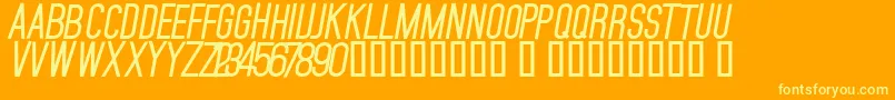 MojaveBoldSlanted Font – Yellow Fonts on Orange Background
