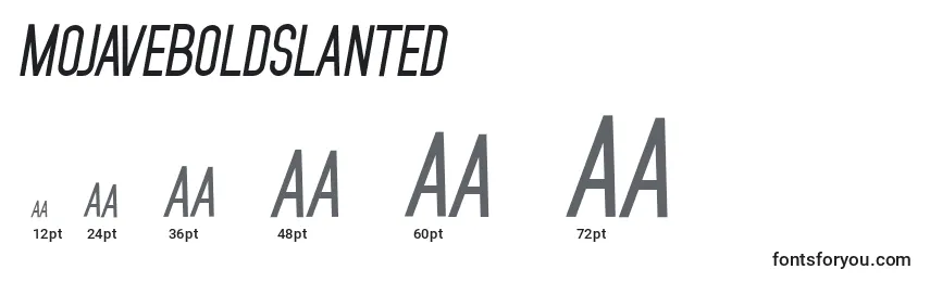 MojaveBoldSlanted Font Sizes