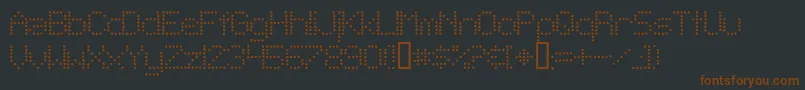 TelegraphicLightBold-Schriftart – Braune Schriften auf schwarzem Hintergrund