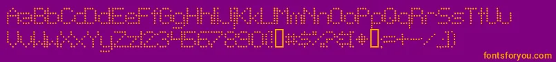 TelegraphicLightBold Font – Orange Fonts on Purple Background