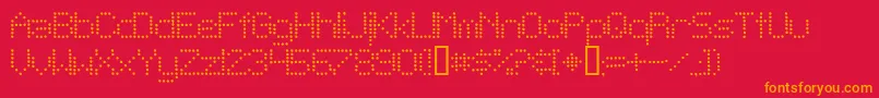 TelegraphicLightBold Font – Orange Fonts on Red Background