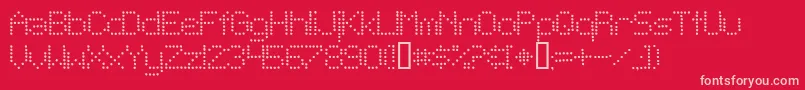 Police TelegraphicLightBold – polices roses sur fond rouge