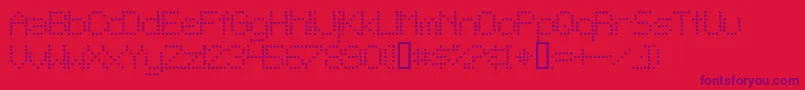 フォントTelegraphicLightBold – 赤い背景に紫のフォント