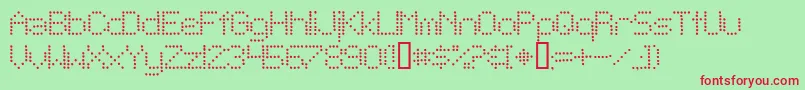 TelegraphicLightBold Font – Red Fonts on Green Background